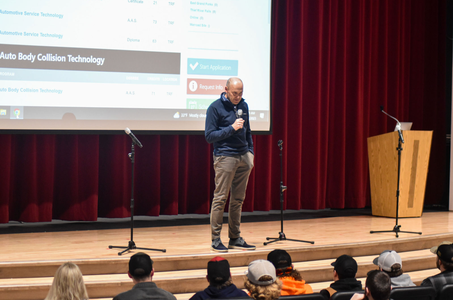 C&M and RCF Dealer Paul Blomquist speaking to students