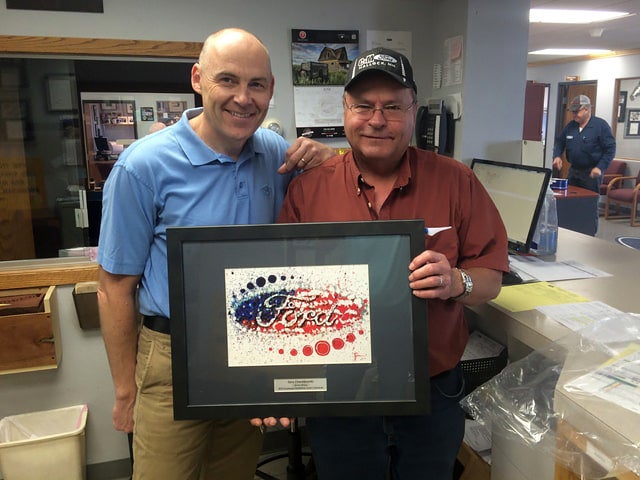 Awards at C & M Ford in Hallock MN