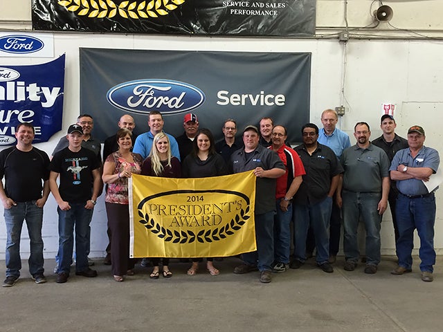 Awards at C & M Ford in Hallock MN