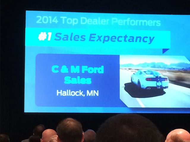 Awards at C & M Ford in Hallock MN
