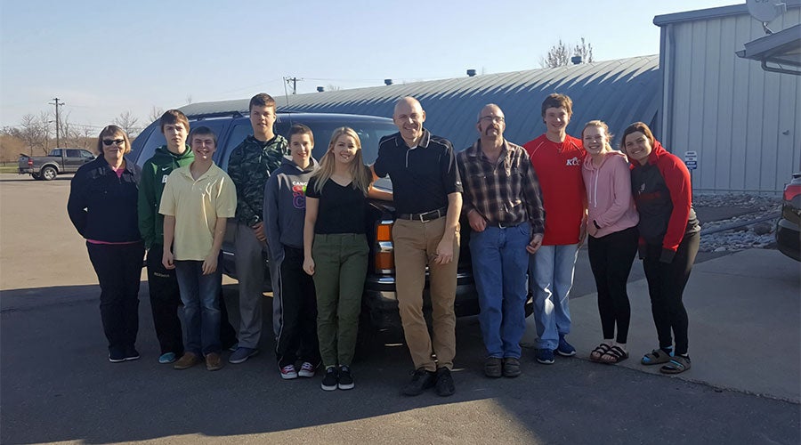 Paul with Kittson Central Shop Class at C&M